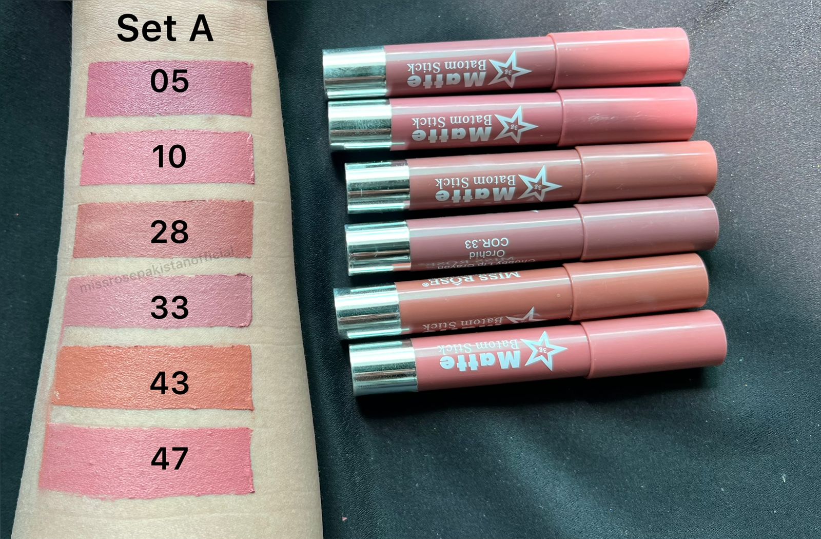 Miss Rose Crayons Set of 6