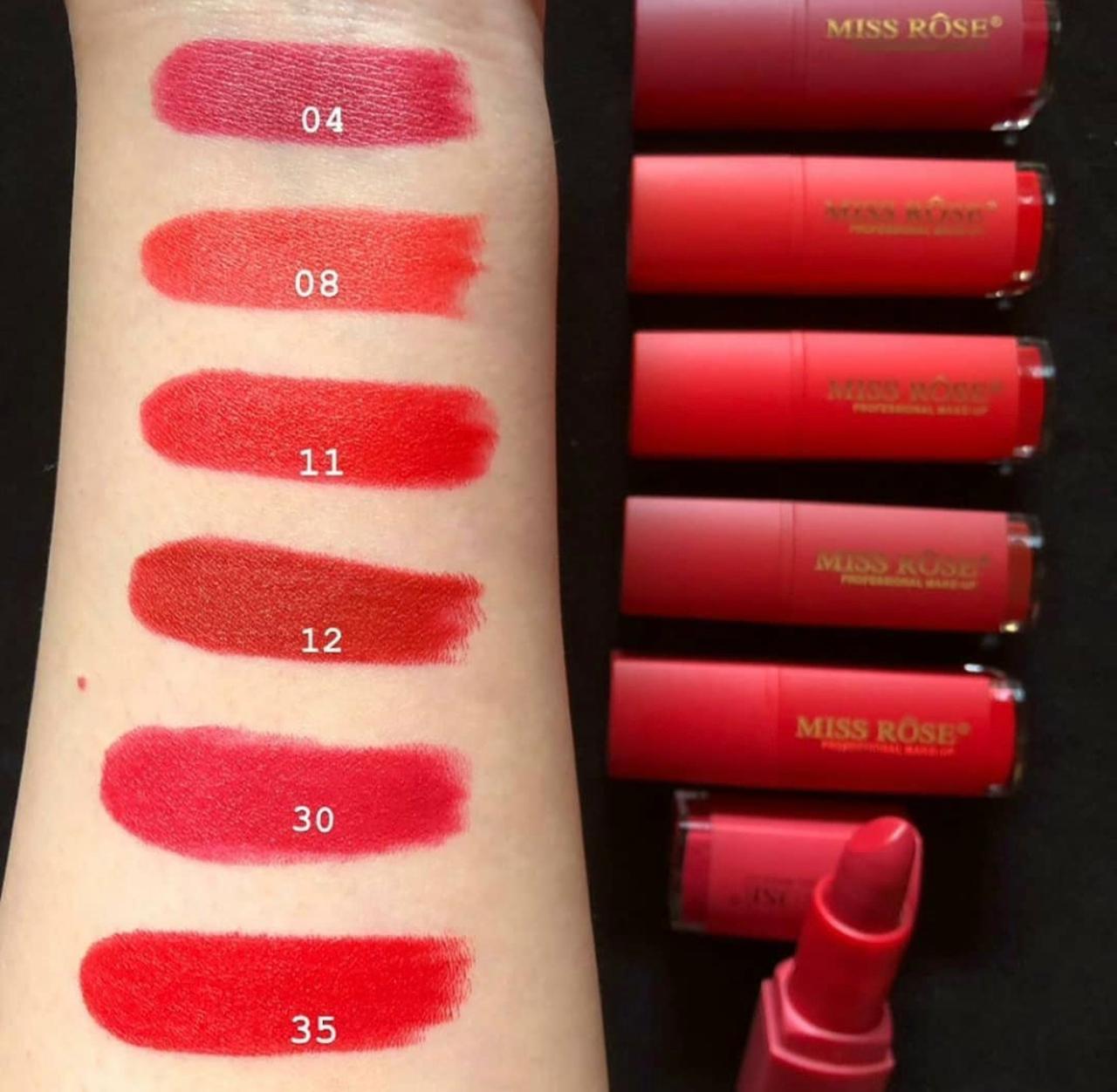 miss rose red lipstick